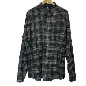 KUHL Flannel Shirt Mens XXL Plaid Outdoor Casual Button Down